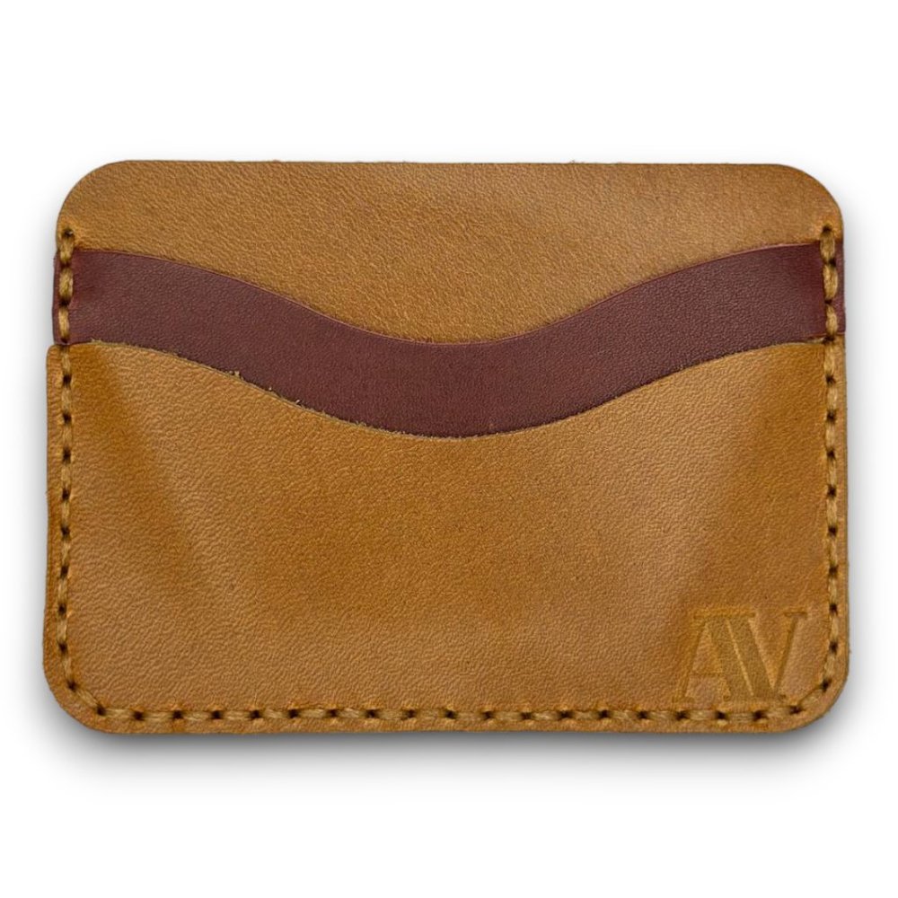 Card Holder Genuine Leather Slim Pocket Wallet ID Money For Women Men Handmade